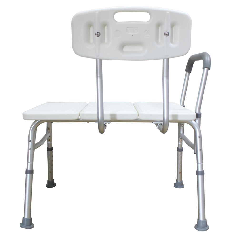 Heavy Duty Bath Tub Medical Transfer Bench Stool Shower Chair 10 Height White