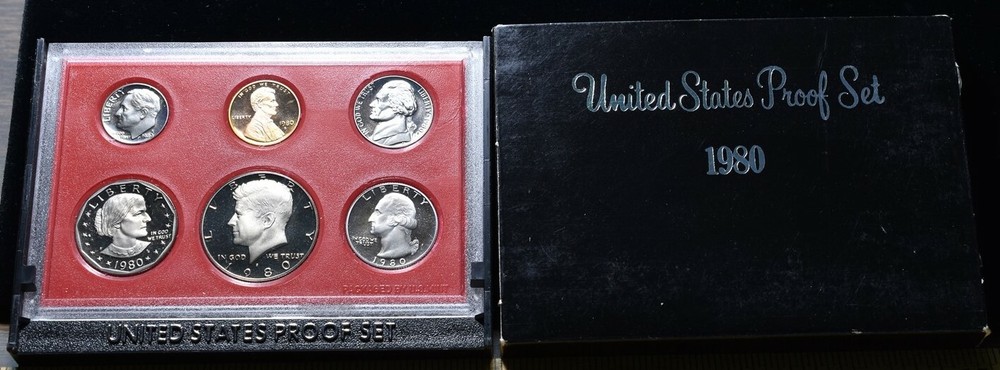 1980-S U.S. Mint Proof Set 5 Coins - Pristine Hand Picked Set