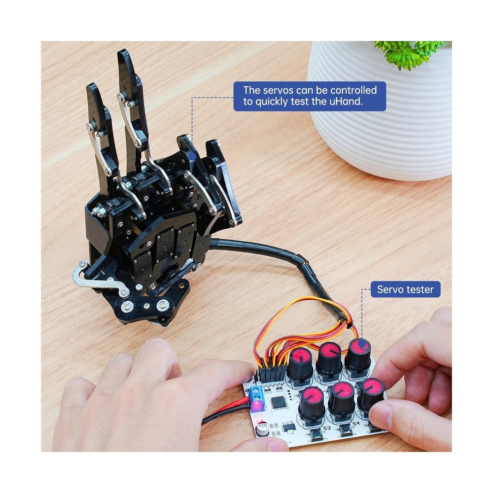 Robot Hand Five Fingers Solely Movement Bionic Robot Mechanical Arm Hand DIY ...