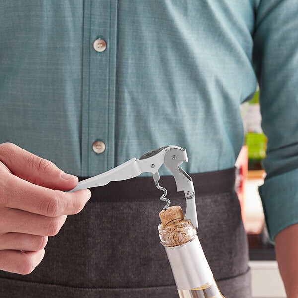 Acopa Waiter's Corkscrew with White Metal Handle