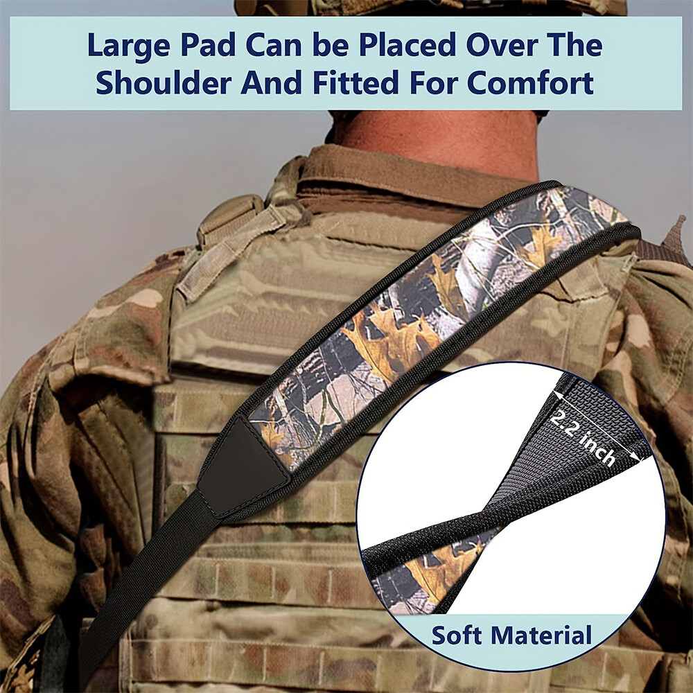 Two Point Rifle Gun Sling with Swivels Neoprene Padded Adjustable Shoulder Strap
