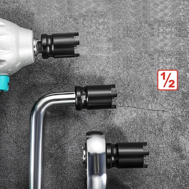 Pack Of 2 Angle Grinder Socket Wrench with 1/2inch Socket 4Pin Driver Spanner