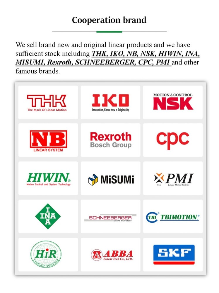 HIWIN Linear Rail Guides EGH15SA EGH15CA EGH20SA EGH20CA EGH25CA EGH30SA Bearing