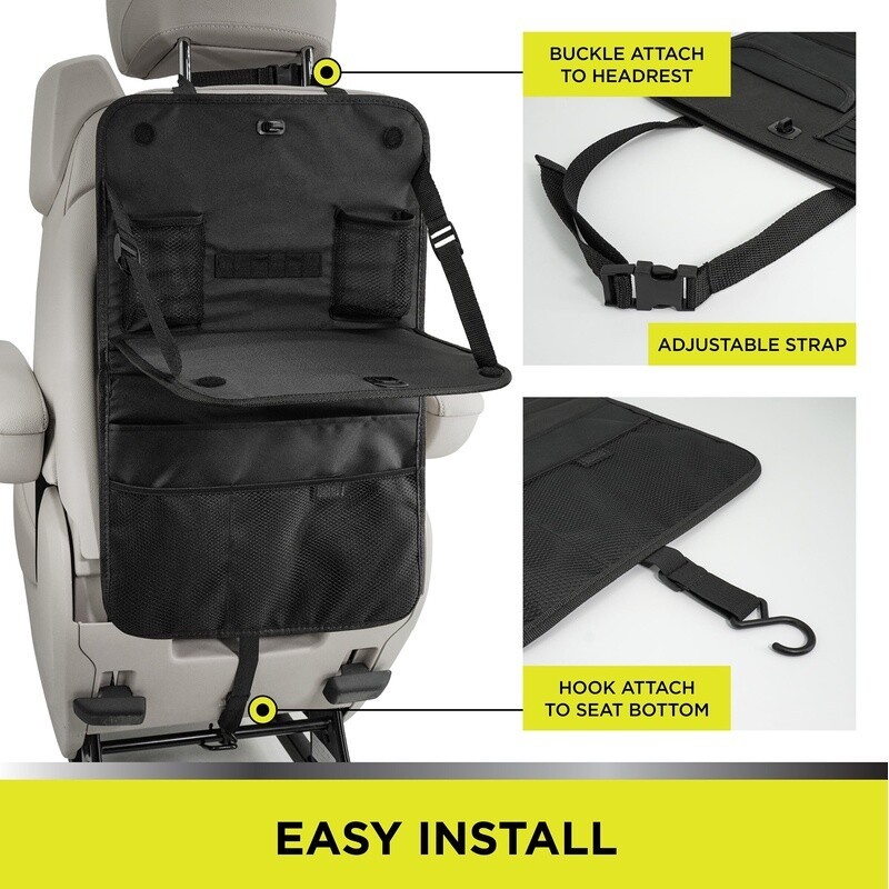 Multi-Pocket Car Backseat Organizer W/ Adjustable Desk Function Universal Fit US