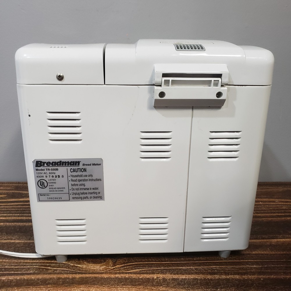 Breadman TR-550 White Automatic Bread Maker Oven Tested
