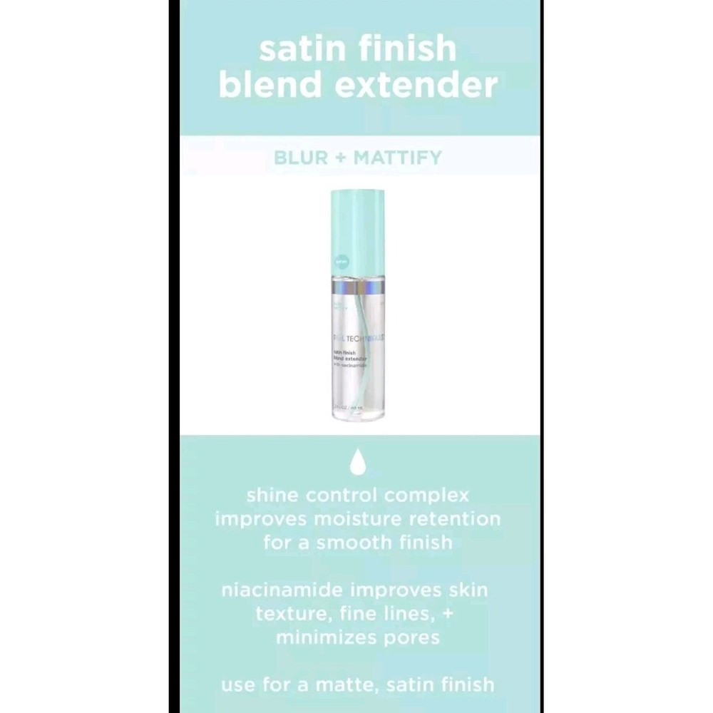 Real Techniques Setting Spray Satin Finish Extender for Face MakeUp 2oz Blur+Mat