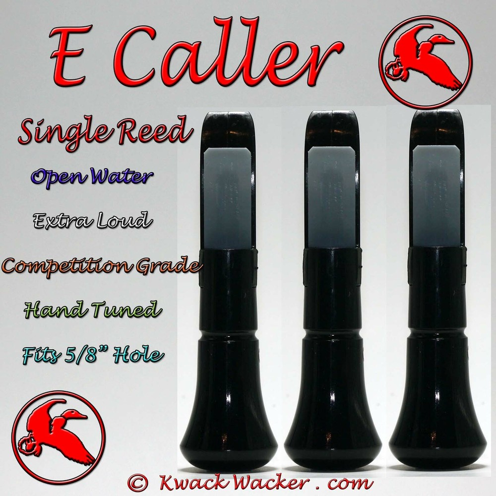 Duck call Inserts Kwack Wacker E Caller Open Water Loud Single Reed 3 Pack