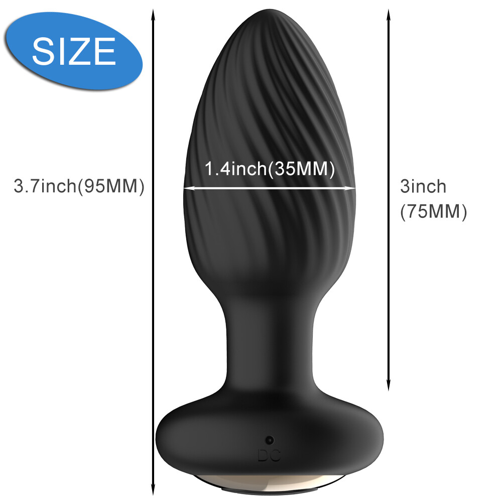 Rotating Anal Butt Plug Dildo Vibrator Prostate Massager Sex Toys for Men Women