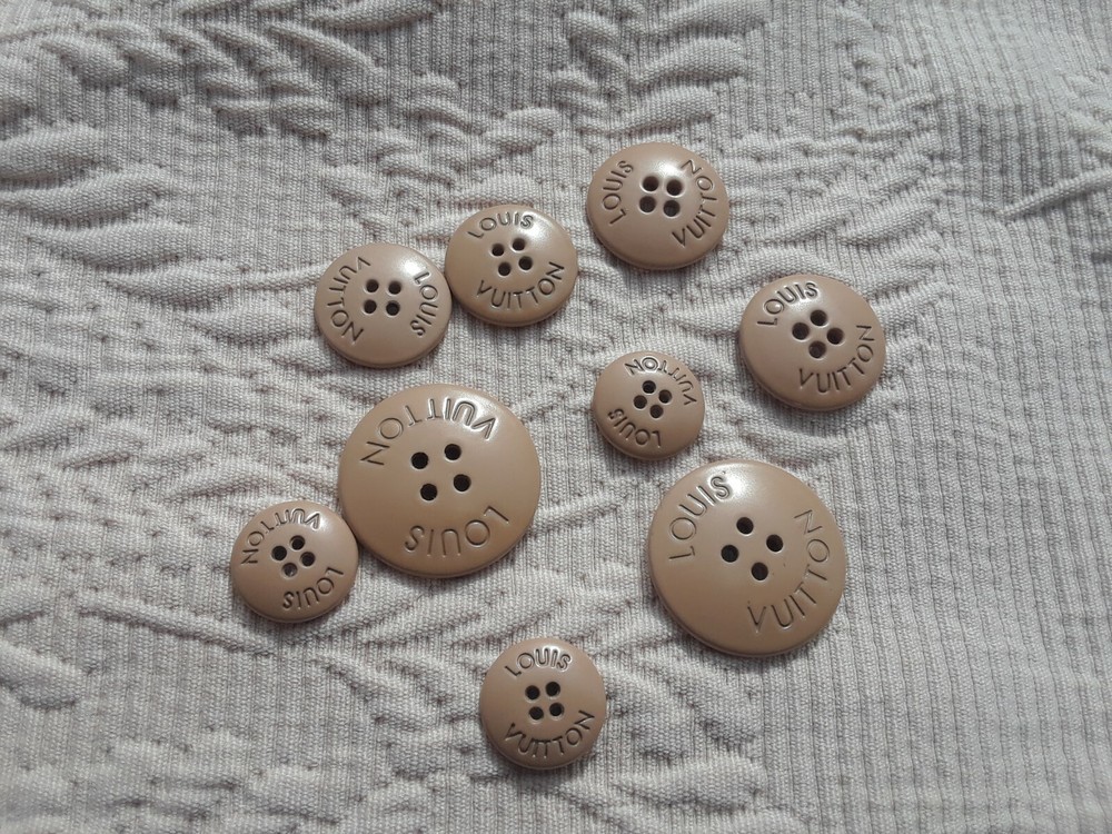LOUIS VUITTON Button (1) Replacement New Authentic Khaki Brown ( 4 Sizes )