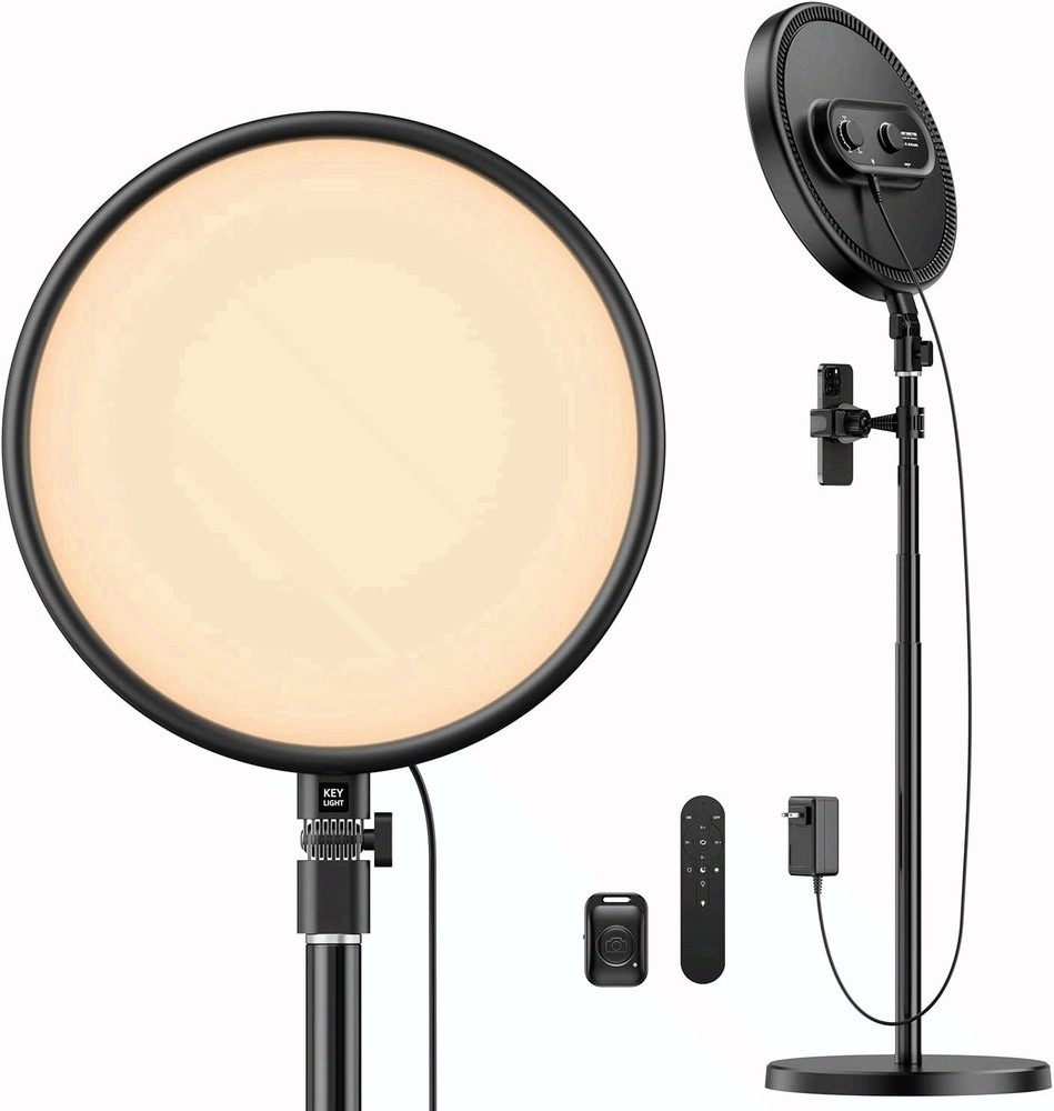 Large Ring Light with 79" Stand, 6500K Professional Full-Screen Big Ring Light