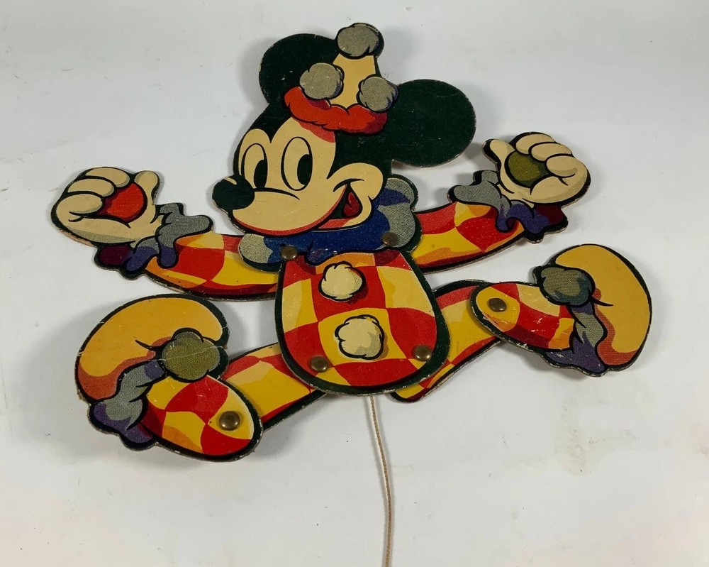 Vintage MICKEY MOUSE Pull String DANCER - RARE
