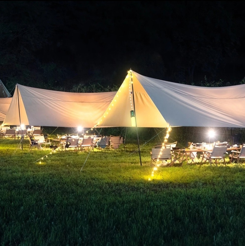 33ft String Lights Power Bank 4in1 Rechargeable Camping Lantern Flashlight USB