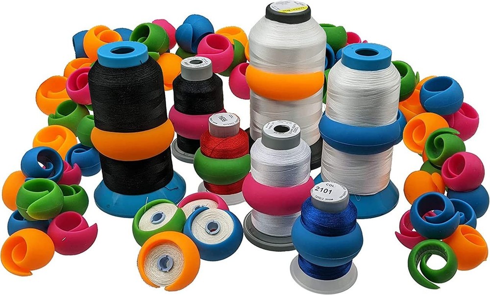 Thread Spool Savers – 50 Pieces – Spool Huggers Prevent Spooled Thread from U...
