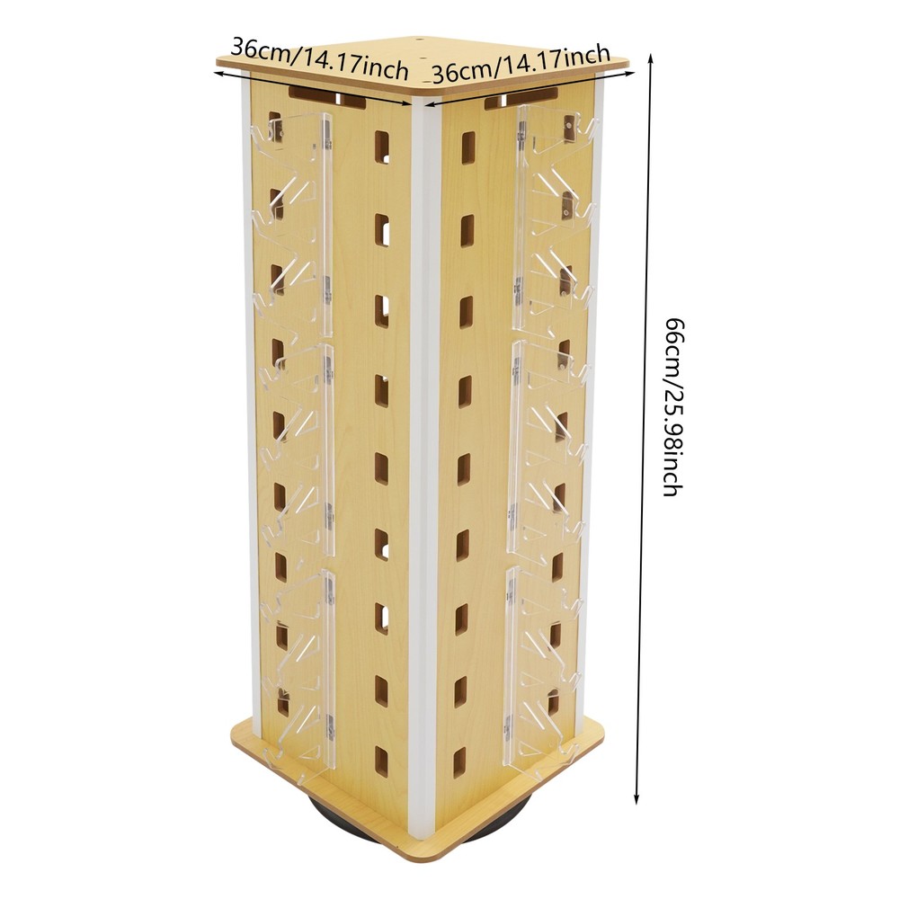360°Rotating Sunglass Display Rack Square Eyeglass Organizer Holder Freestanding