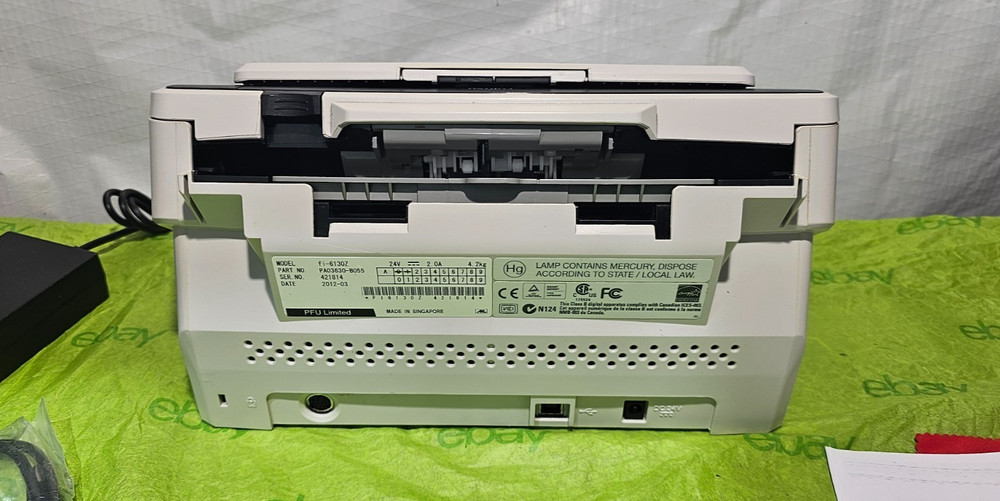 Fujitsu Fi-6130Z Color Duplex Sheet-Fed Document Scanner w/Bundle WORKS