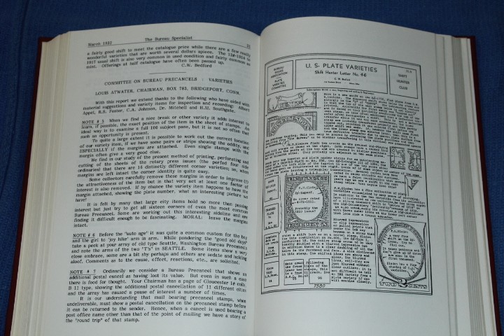 The Bureau Specialist Vol 1-3 1930-1932 Updated Reprint 1987 ed BlueLakeStamps