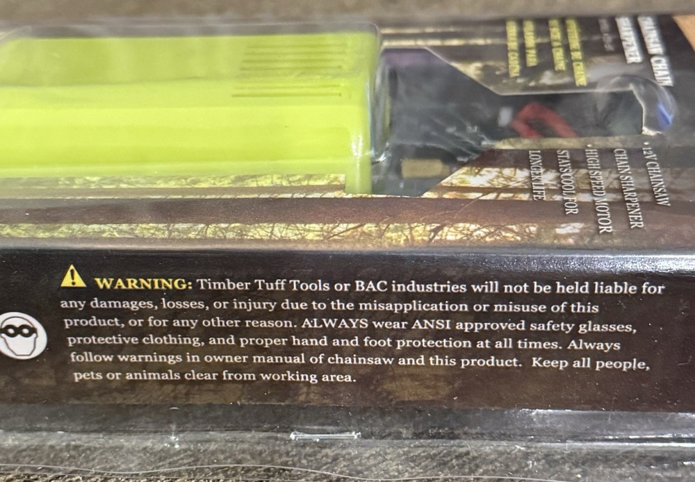 Timber Tuff Chainsaw Sharpener MODEL / CS-12V New In Package
