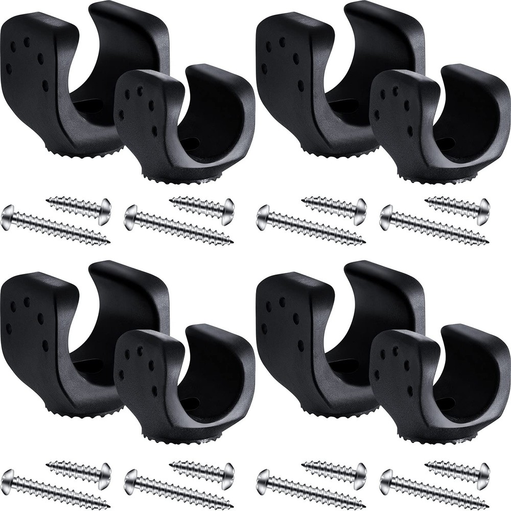 Jetec 8 Pieces Flashlight Mounting Brackets with Screws Versatile Clip...