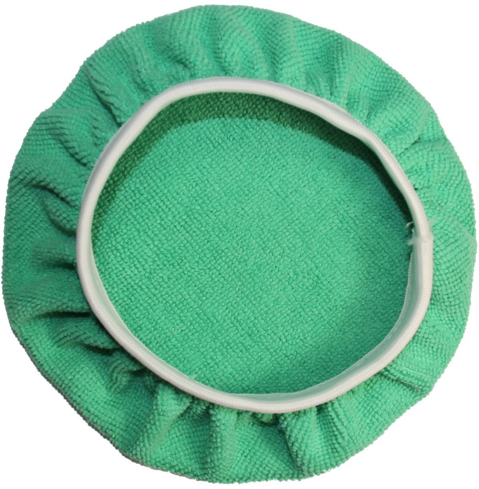 6" Microfiber Orbital Bonnet Elastic Fit Green HT14MF