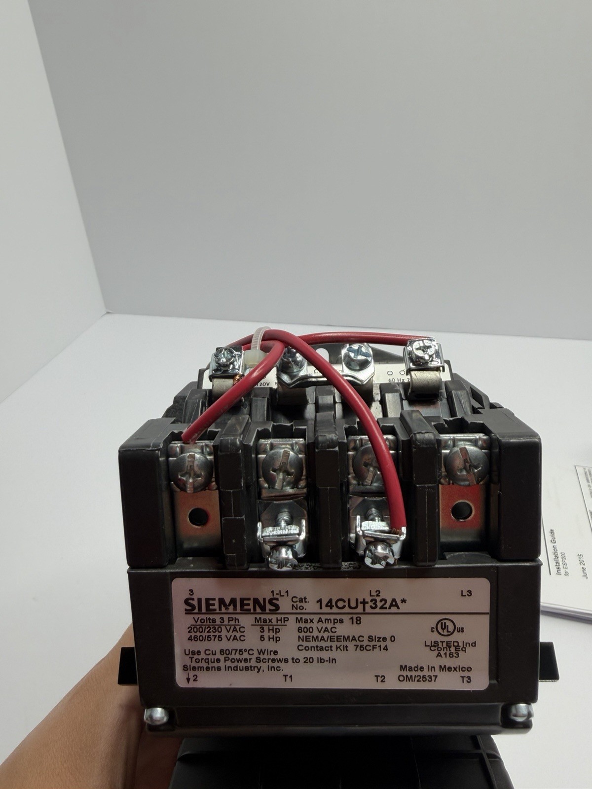 Siemens Magnetic Motor Starter - 14CUC32AA