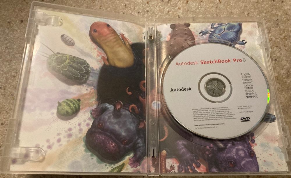 Autodesk Sketchbook Pro 6 PC Drawing Software 2012 w/ Key