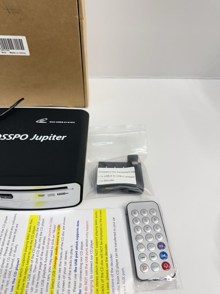 USB CD Player for Car Auto, Portable External CD DVD Player, USB Plug & Play