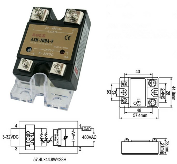 Adjustable solid state relay ASH-10DA-V packaging machinery
