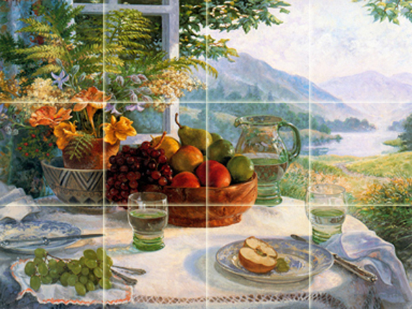 Art Landscape Fruit Grape Mural Ceramic Decor Backsplash Tile #43