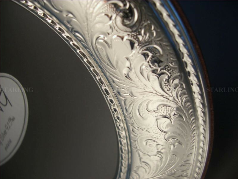 Romantic Photo Frame - Florentine Engraving - Silver Frame Solid 925 Silver (V1)