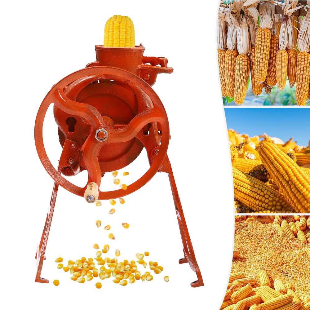 2-In-1 Corn Thresher Hand Corn Cob Sheller Corn Kernels Thresher Machine 10cm US