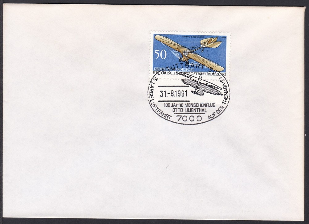 FCV0170 Flight Cover, Germany, Stuttgart, Plane Postmark