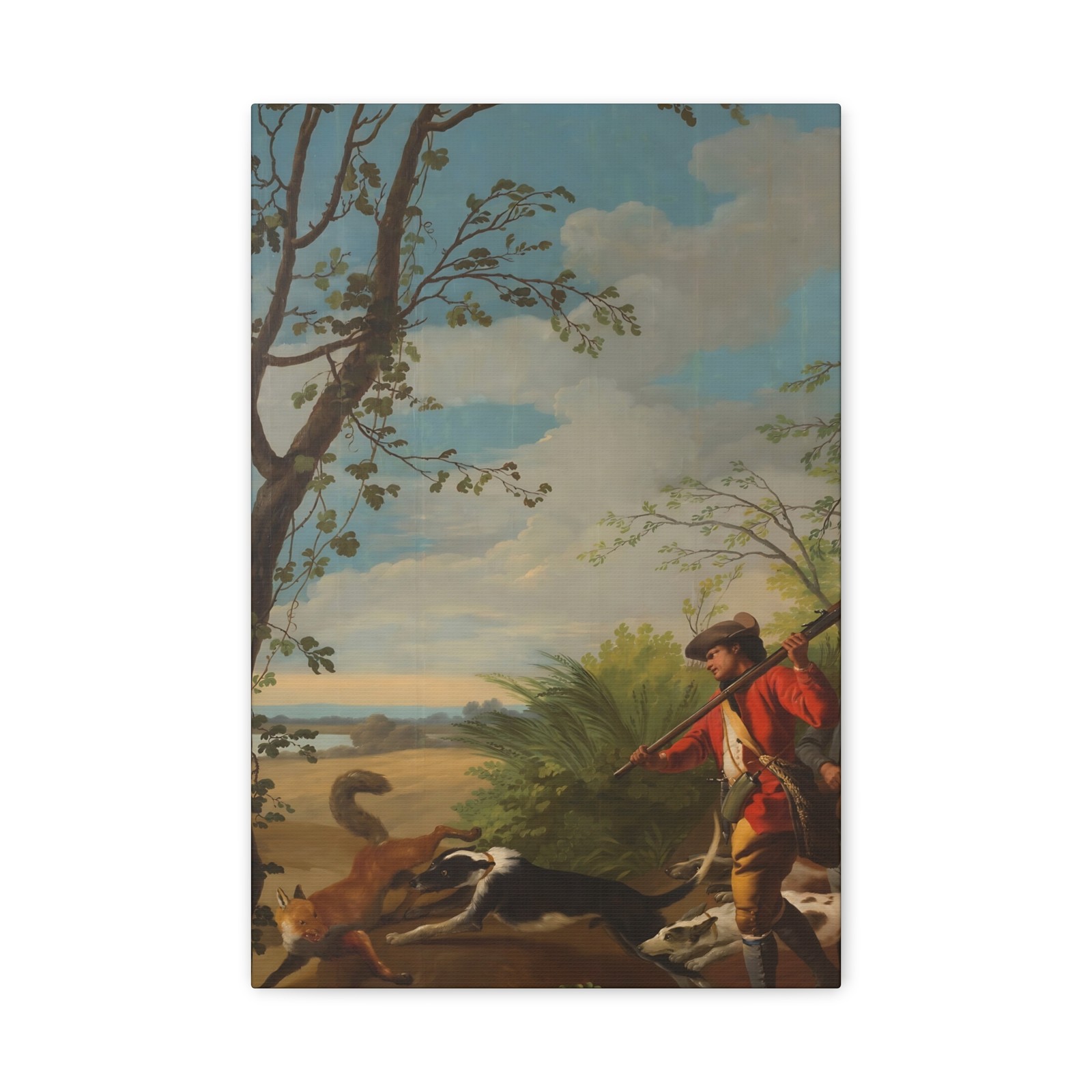 Castillo, José del - Fox Hunting - Canvas Wall Art