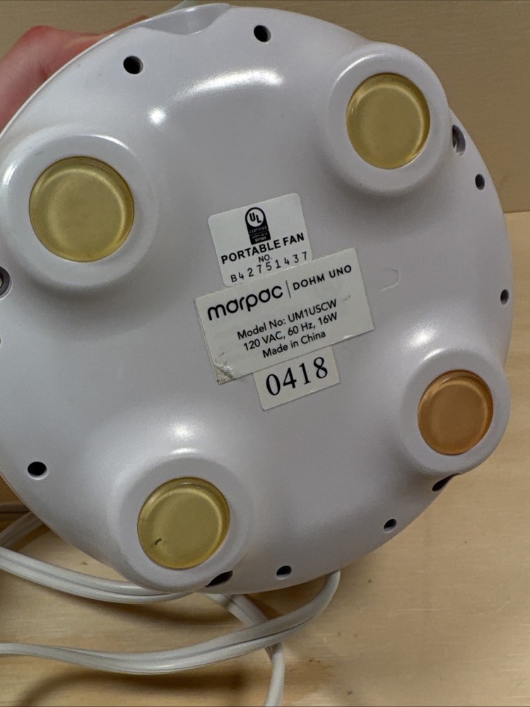 Marpac Dohm White Noise Machine White Model UM1USCW - Tested Works