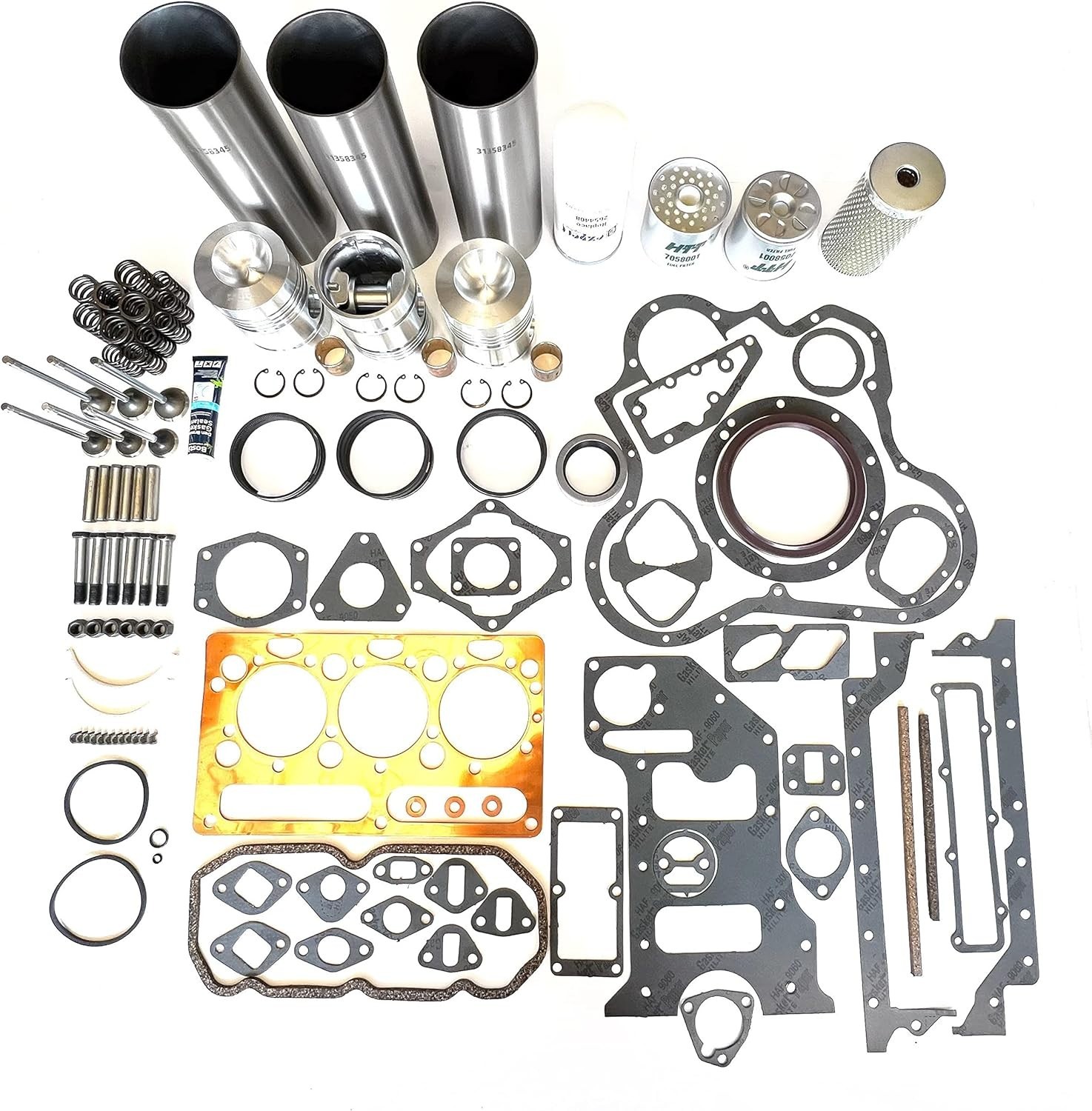Perkins 3.152 Complete Engine Rebuild Kit 3 CYL Massey Ferguson with bearings