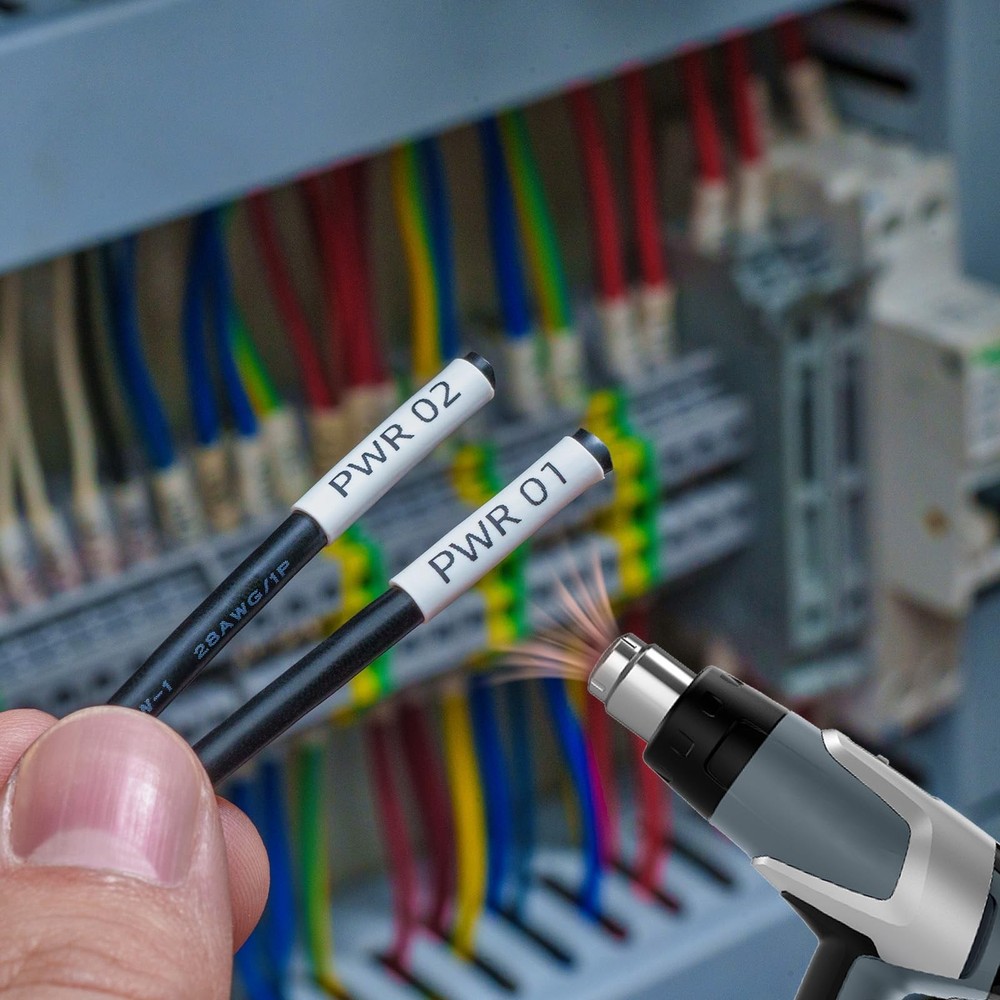 MakeID P31S Heat Shrink Wire and Cable Labels with Ribbon Label Maker Printer...
