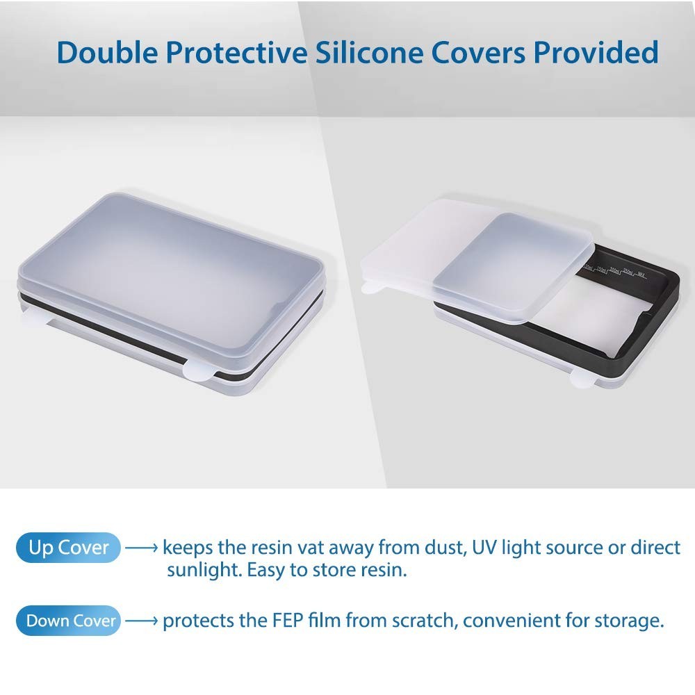 Versatile 3D Resin Tank with Protective Features - Ideal for Quick Color Changes