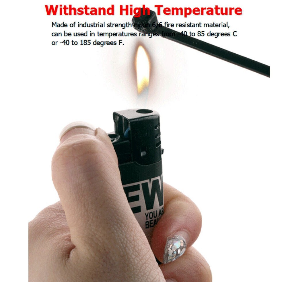 100~LARGE 36" BLACK CABLE ZIP TIES Heavy Duty UV Resistant UL 6/6 Nylon