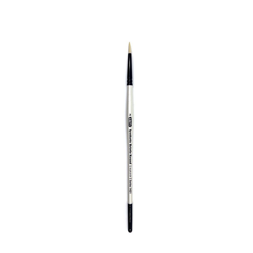 1421 White Bristle Synthetic Round