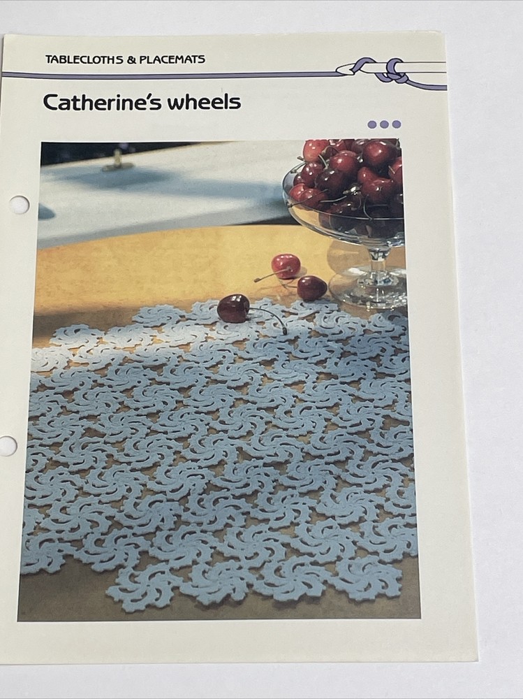 Catherine's Wheels Placemat Doily Marshall Cavendish Crochet Pattern