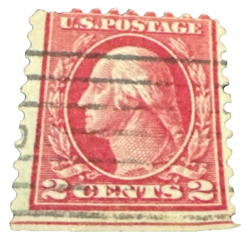 2 CENT RED GEORGE WASHINGTON POSTAGE STAMP