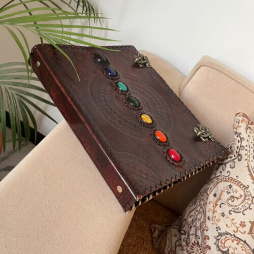 Leather 3 Ring Binder Grimoire Binder Leather Binder Cover Notebook Offic Folde