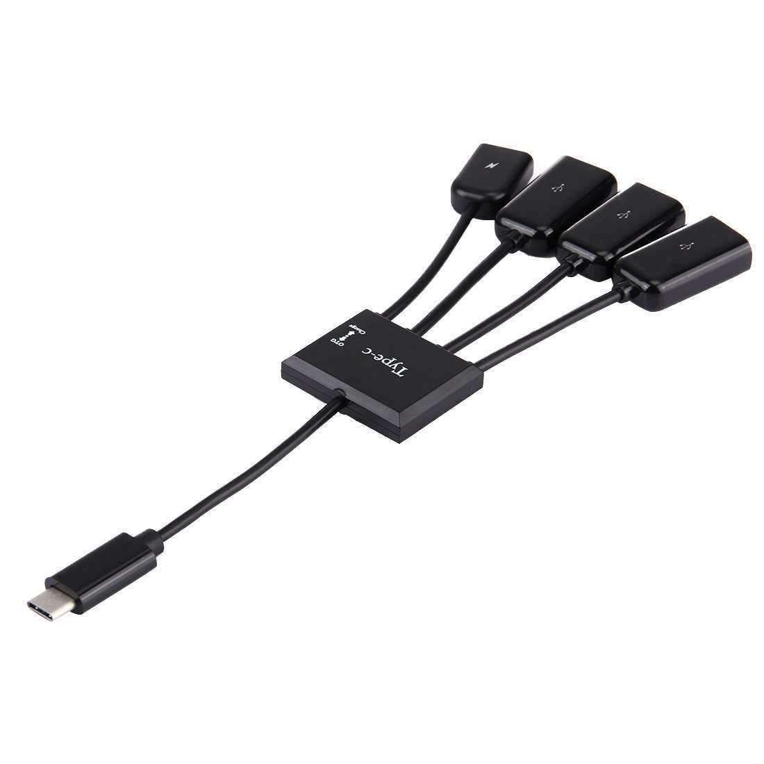 AMZER Portable 4 in 1 USB Type-C Splitter 3 Ports USB 2.0