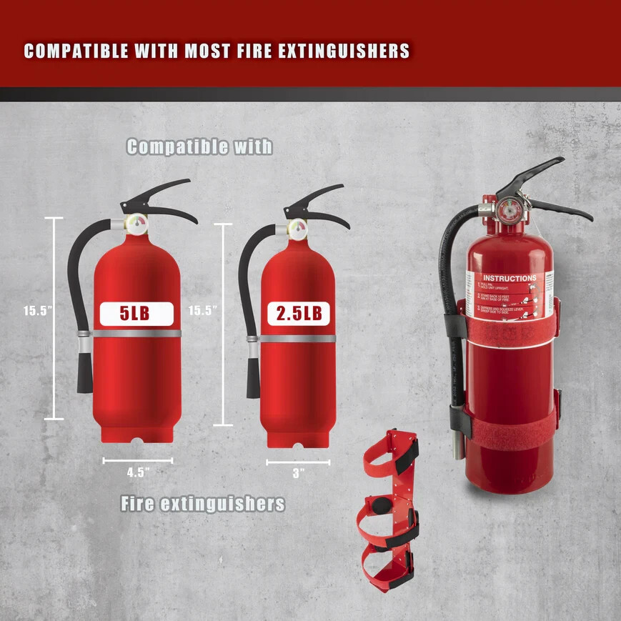 Fire Extinguisher Mounting Bracket for 2.5/5lb, Extinguishers Wall Mount Bracket