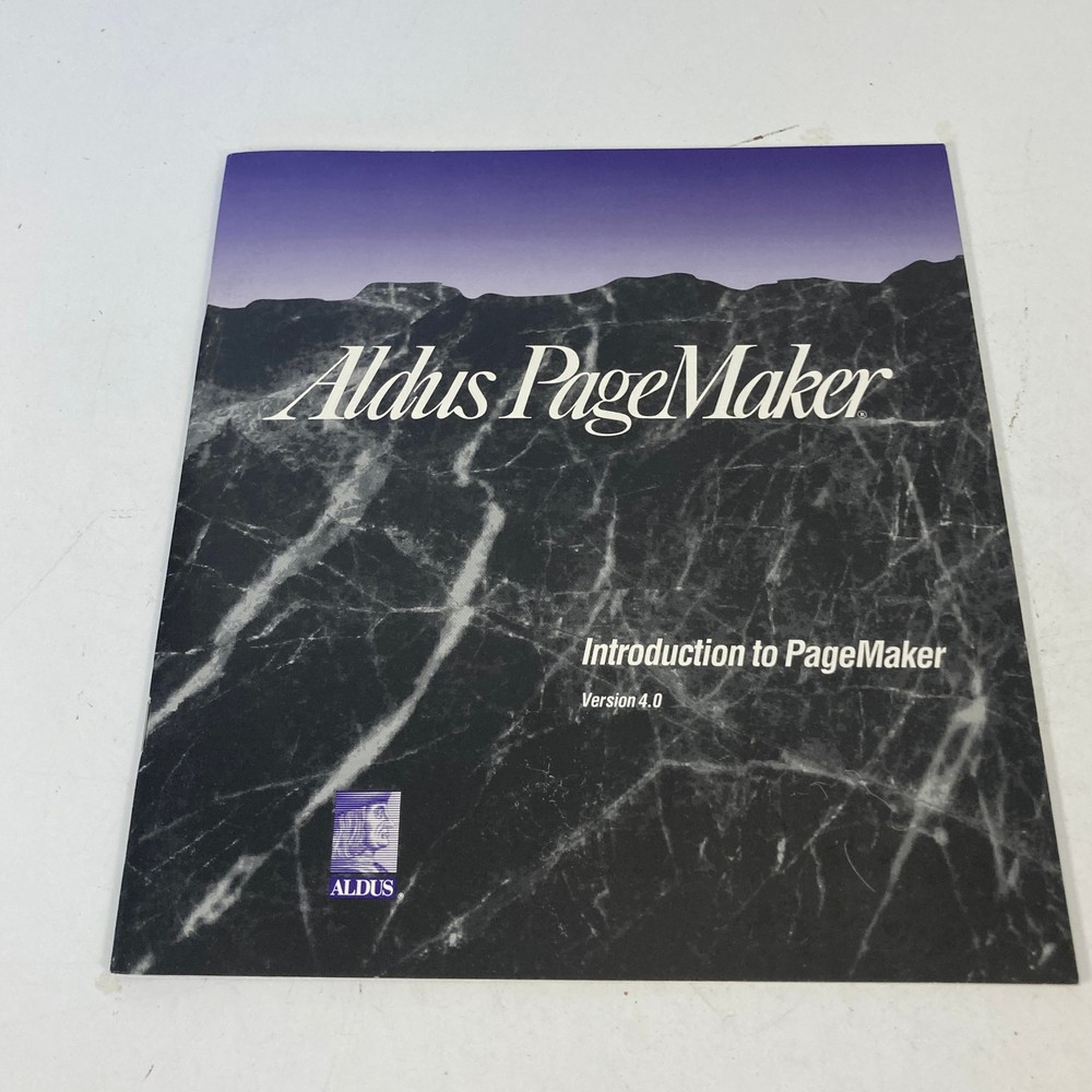 Aldus PageMaker Version 4.00 For Apple Macintosh 3.5" Floppies 1990