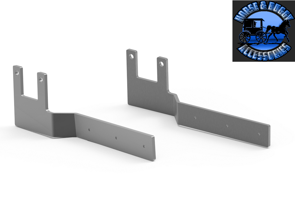 shift blind mount front brackets stainless half fenders Peterbilt low air leaf