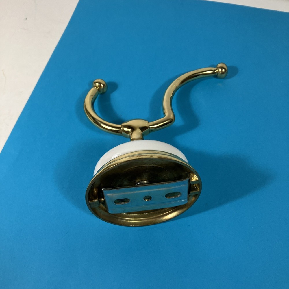 White Porcelain Hat and Coat Double Hook