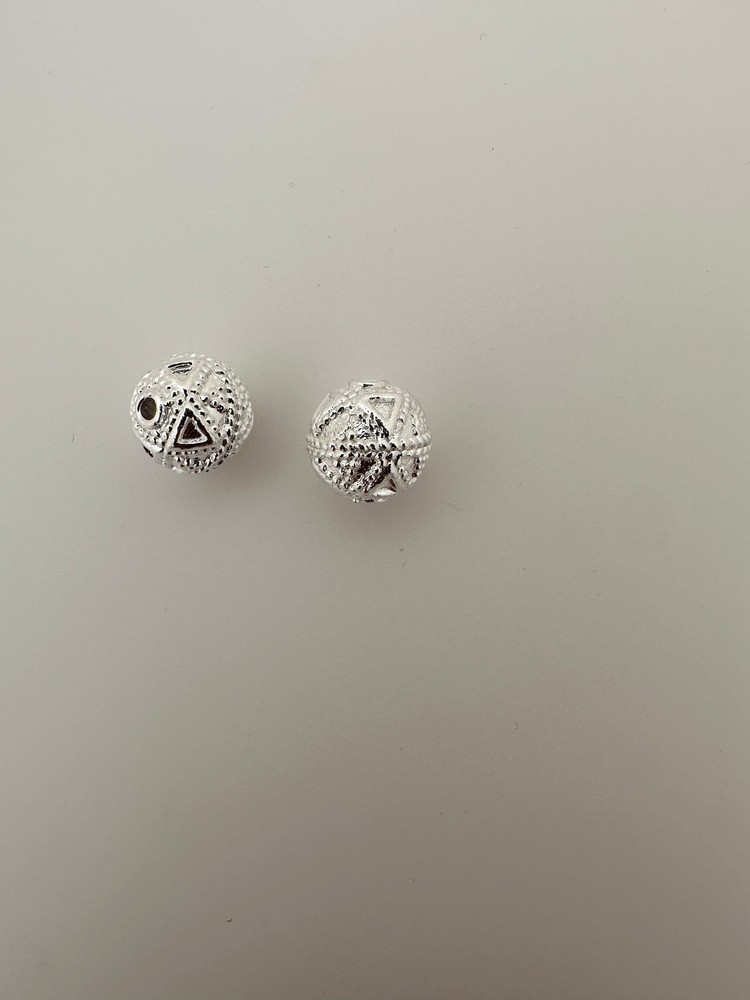 925 Sterling Silver Beads | Round Beads | 2Pcs. Per Pack | Silver Bead | Sizes: