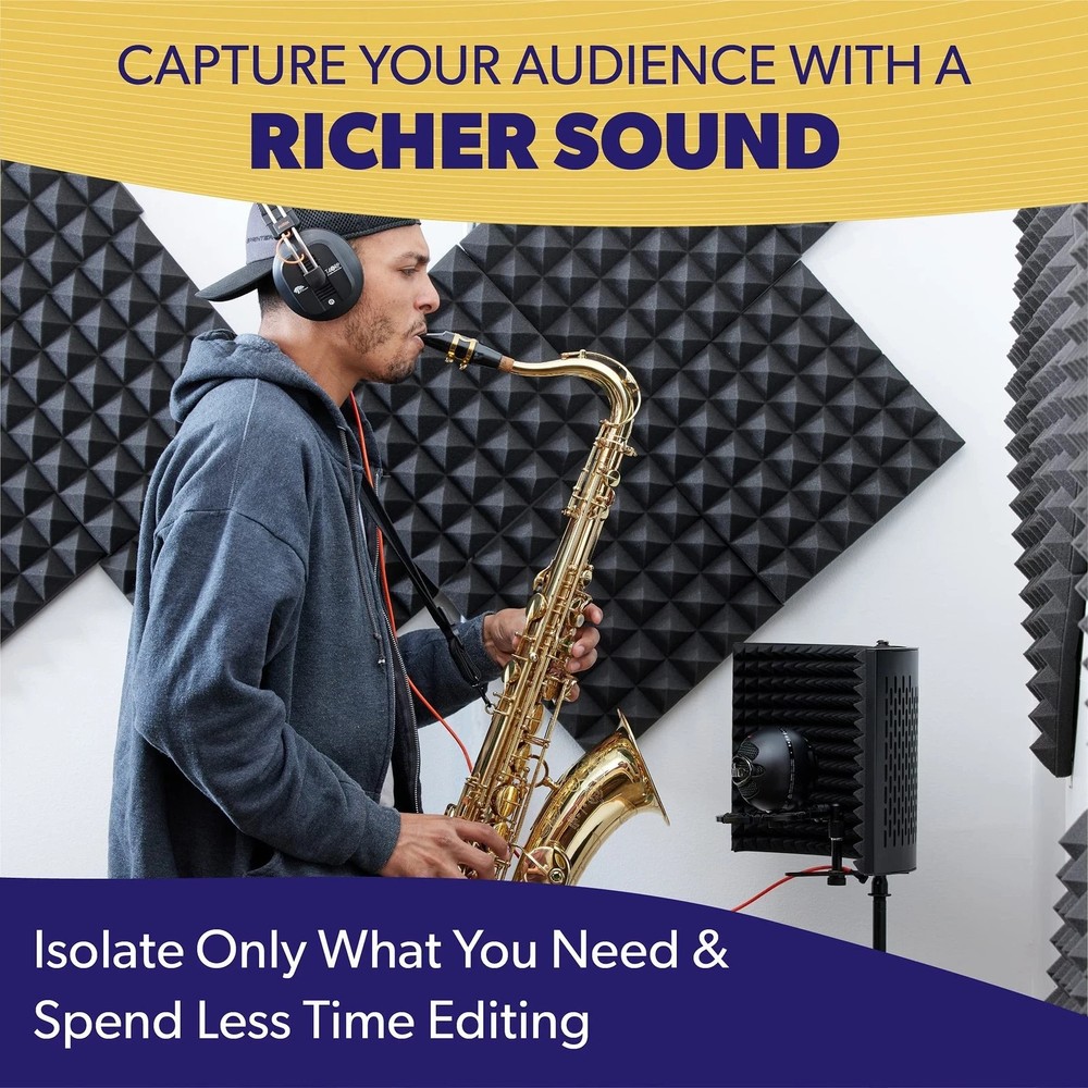 PRO Isolation Shield - Microphone Reflection Filter for Recording - Mic Studi