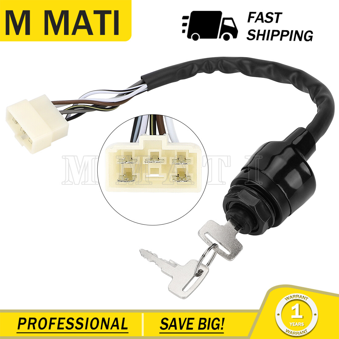 Ignition Switch & Key For Kawasaki Mule 500 550 2500 2510 2520 2010 2020 2030