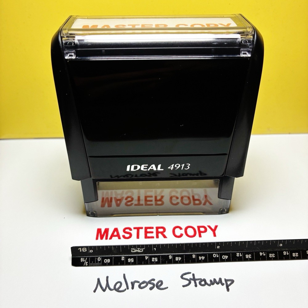 Master Copy Rubber Stamp Red Ink Self Inking Ideal 4913